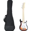 Kunst & Entertainment*vidaXL Gitaar voor kinderen elektrisch met tas 3/4 30" bruin en wit