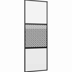 Bouwmaterialen*vidaXL Glazen deur Fretwerk Zwart 90 x 2 x 205 cm Aluminium