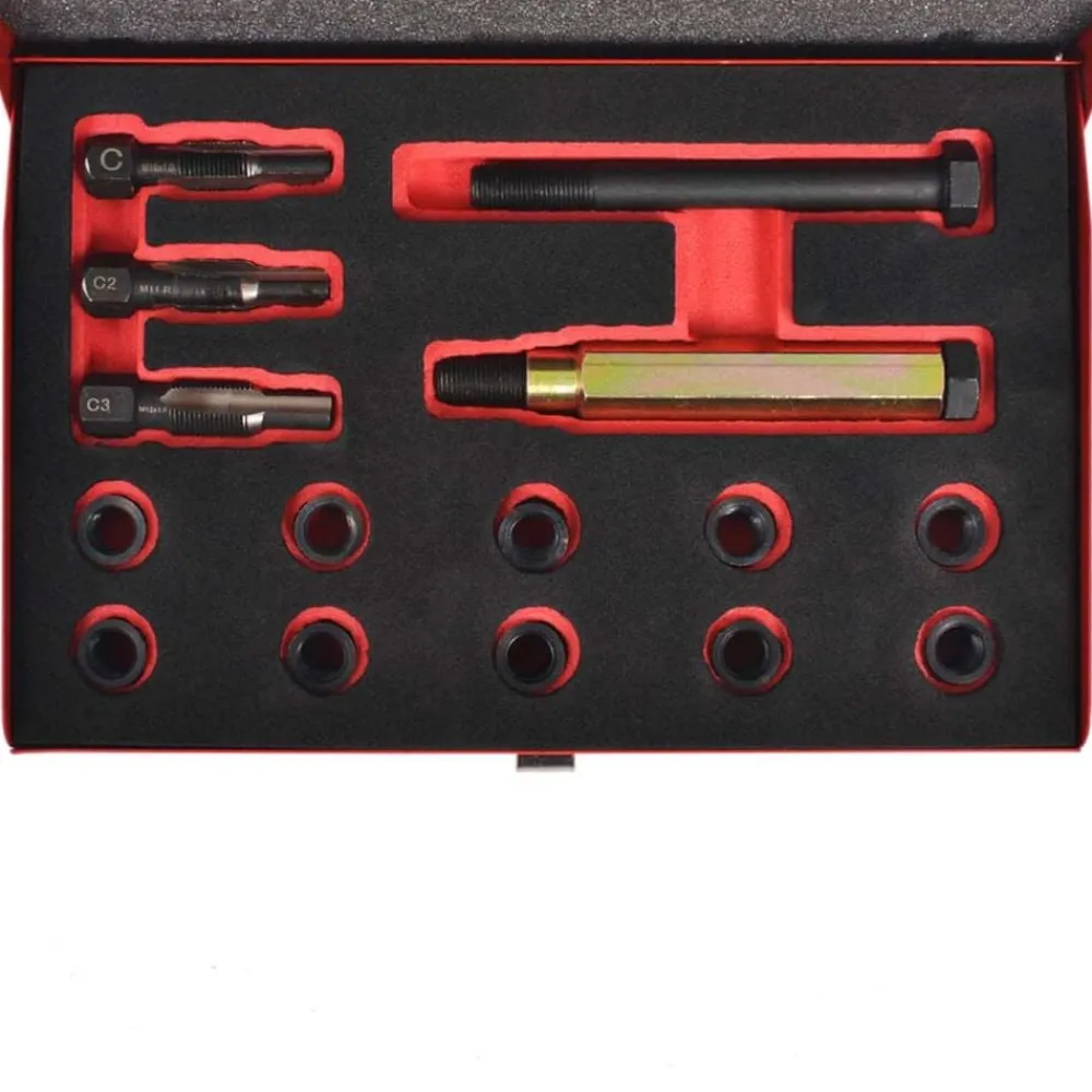 Garageuitrusting & Gereedschap*vidaXL Gloeibougie draad reparatie set M10 x 1,0 mm 15-delig
