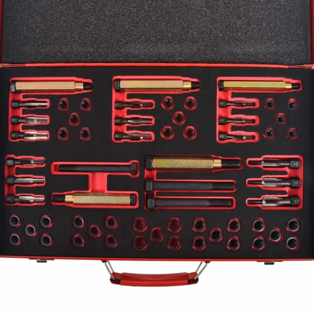 Garageuitrusting & Gereedschap*vidaXL Gloeibougie draad reparatie set M8 M9 M10 M12 63-delig
