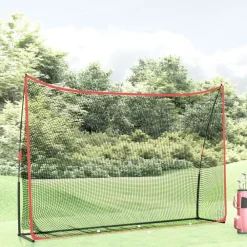 Golftrainingsnet 305x91x213 cm polyester zwart en rood>vidaXL Hot