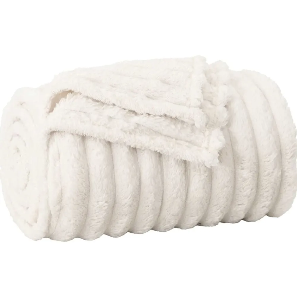 Gooi Deken Crème 150 x 130 cm Fleece>vidaXL New