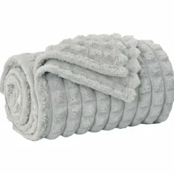 Linnengoed*vidaXL Gooi Deken 150 x 130 cm Fleece Grijs