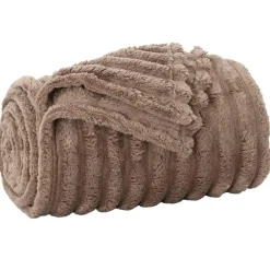 Linnengoed*vidaXL Gooi Deken 150 x 130 cm Fleece Kameel