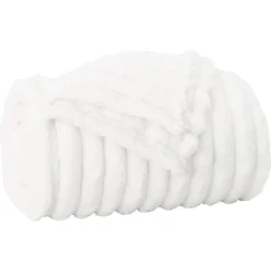 Linnengoed*vidaXL Gooi Deken 150 x 130 cm Fleece Wit