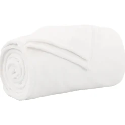 Linnengoed*vidaXL Gooi Deken 130 x 150 cm Fleece Wit