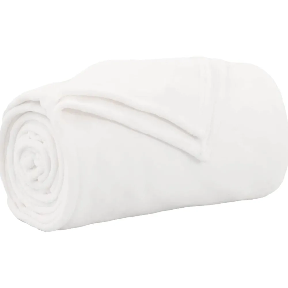 Linnengoed*vidaXL Gooi Deken 130 x 150 cm Fleece Wit
