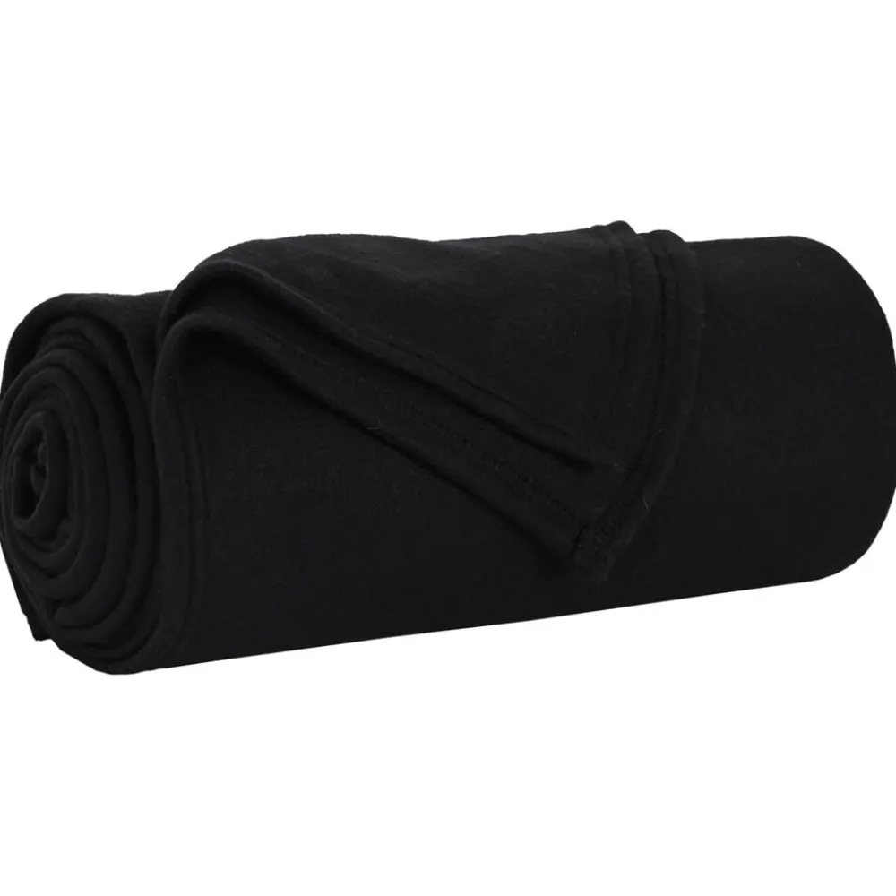 Linnengoed*vidaXL Gooi Deken 170 x 130 cm Fleece Zwart