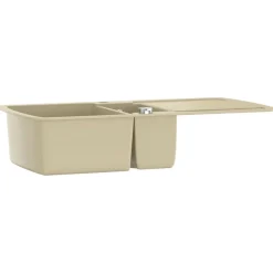 Gootsteen dubbele bakken graniet><noscript><img width=
