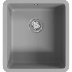Sanitair & Loodgietersbenodigdheden*vidaXL Gootsteen enkele bak graniet Grijs