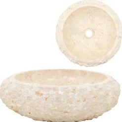 Gootsteen 40x12 cm marmer crème>vidaXL Hot