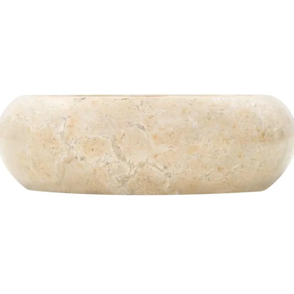 Sanitair & Loodgietersbenodigdheden*vidaXL Gootsteen 40x12 cm marmer crème Crème