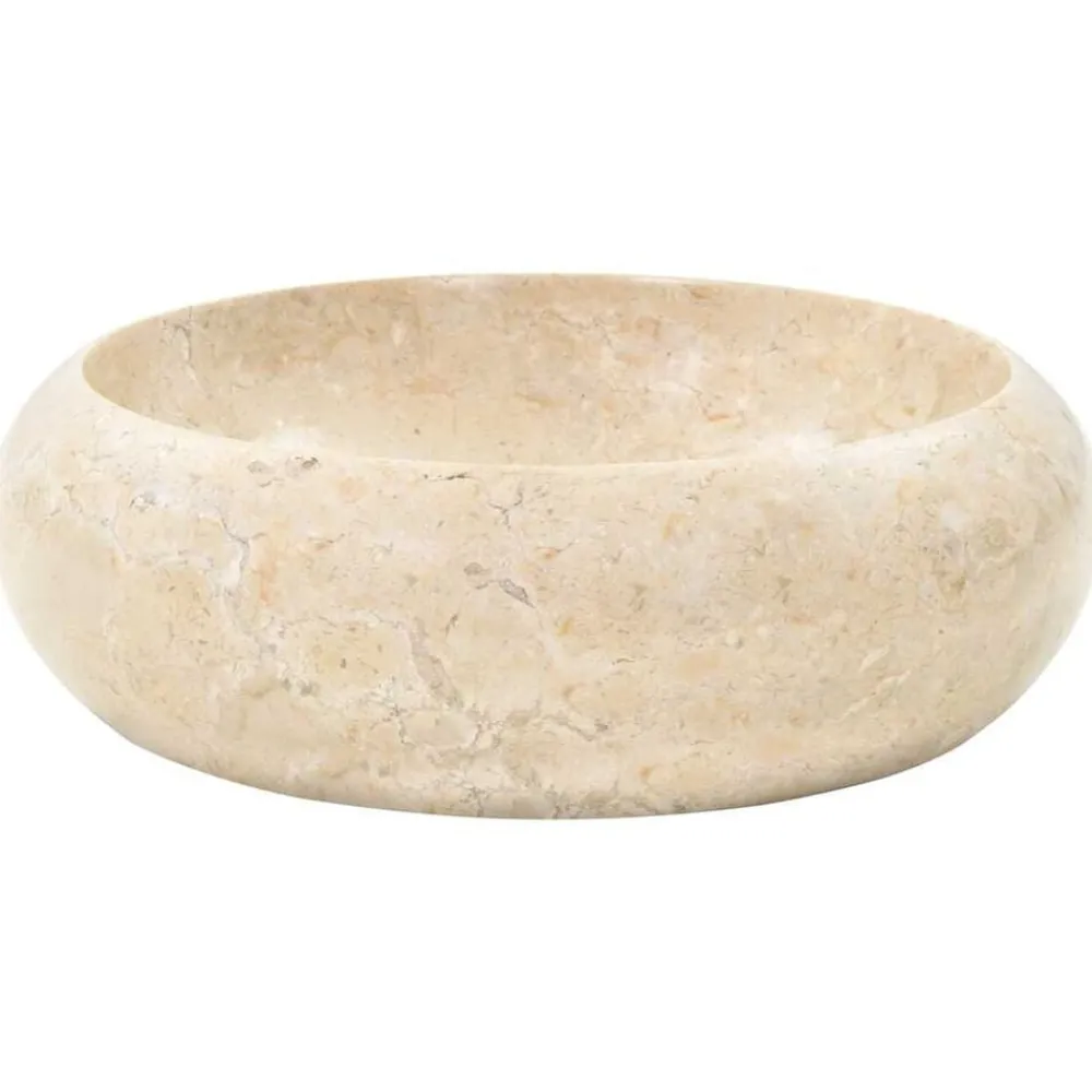 Sanitair & Loodgietersbenodigdheden*vidaXL Gootsteen 40x12 cm marmer crème Crème