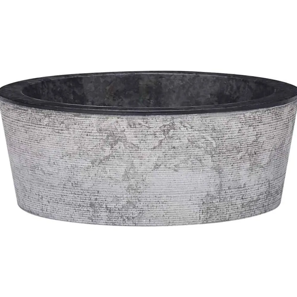 Gootsteen Ø40x15 cm marmer>vidaXL