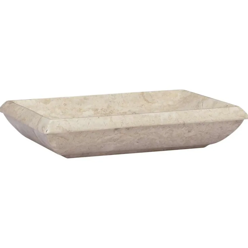 Sanitair & Loodgietersbenodigdheden*vidaXL Gootsteen 50x35x10 cm marmer crèmekleurig Crème