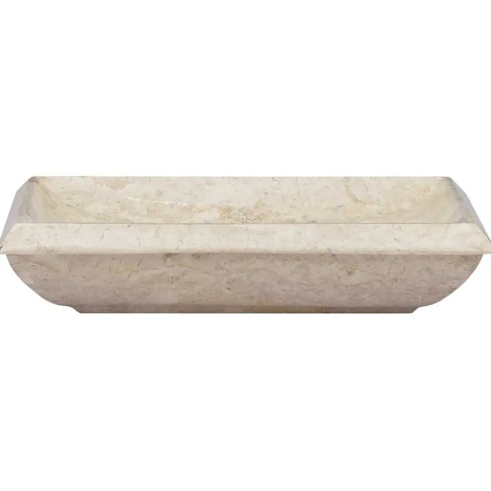 Sanitair & Loodgietersbenodigdheden*vidaXL Gootsteen 50x35x10 cm marmer crèmekleurig Crème