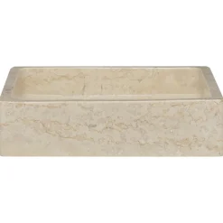 Gootsteen 40x40x10 cm marmer crèmekleurig><noscript><img width=