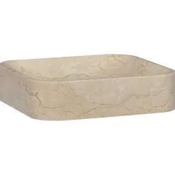 Sanitair & Loodgietersbenodigdheden*vidaXL Gootsteen 40x40x10 cm marmer crèmekleurig Crème