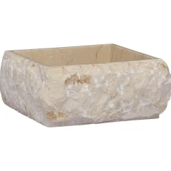 Sanitair & Loodgietersbenodigdheden*vidaXL Gootsteen 30x30x13 cm marmer crèmekleurig Crème