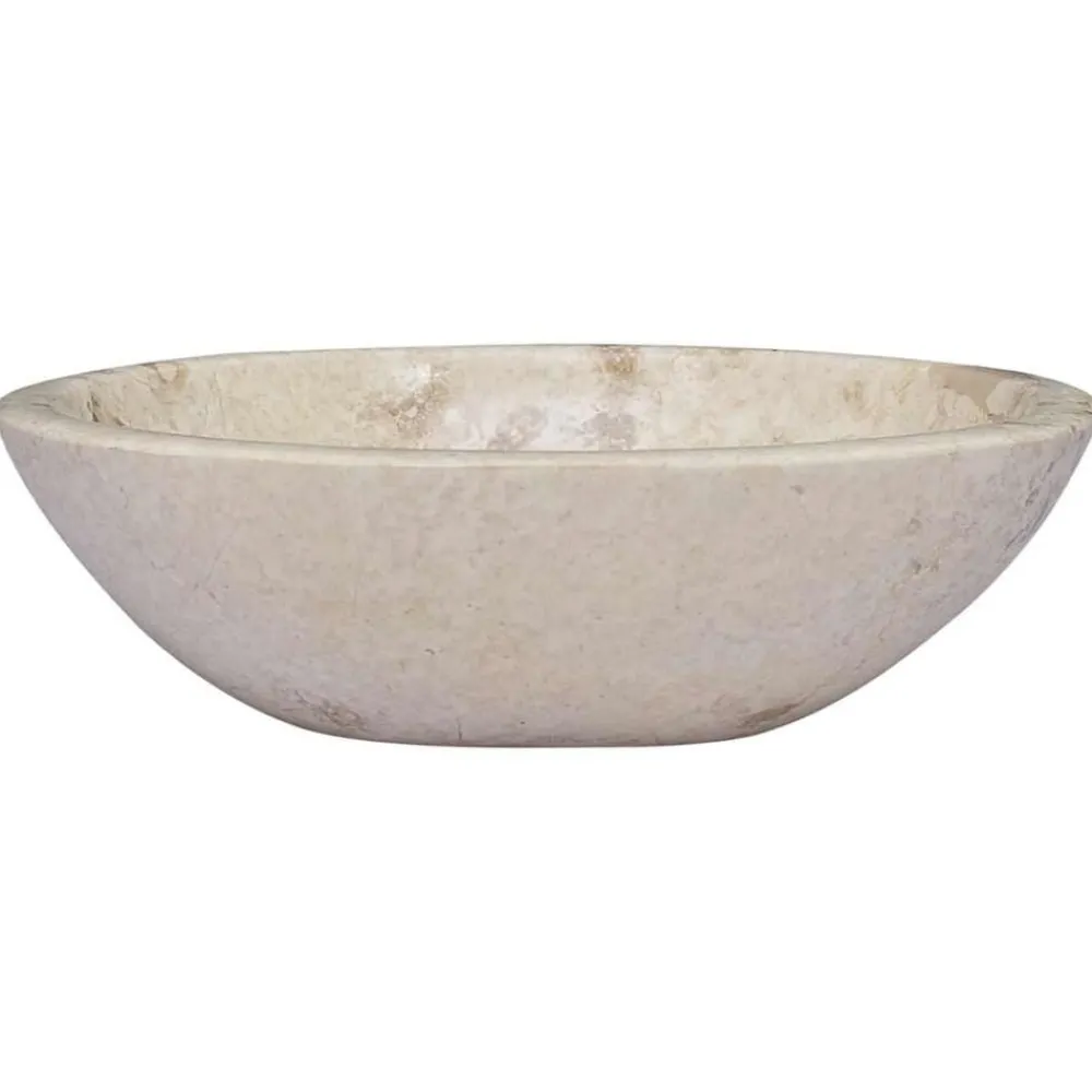 Sanitair & Loodgietersbenodigdheden*vidaXL Gootsteen 53x40x15 cm marmer crèmekleurig Crème