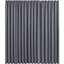 Woon- & Tuinaccessoires*vidaXL Gordijn verduisterend met haken 290x245 cm Grijs