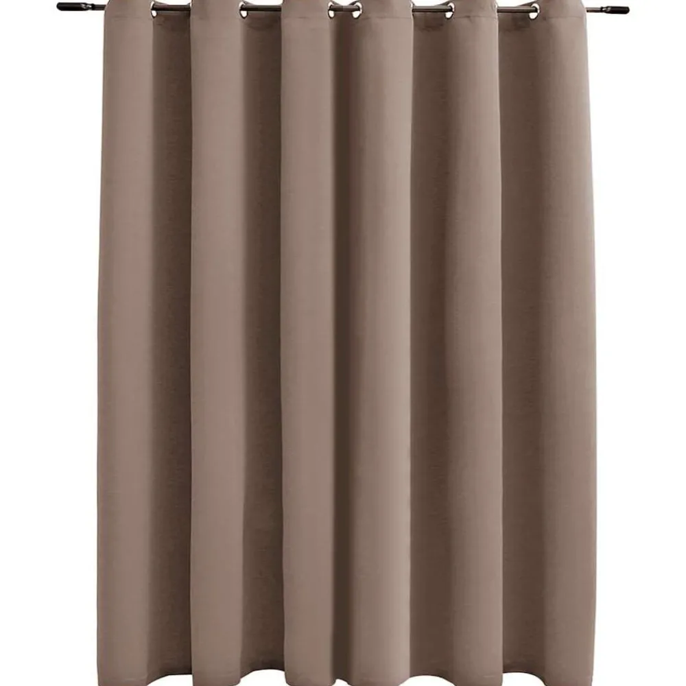 Gordijn verduisterend met metalen ringen 290x245 cm>vidaXL Outlet
