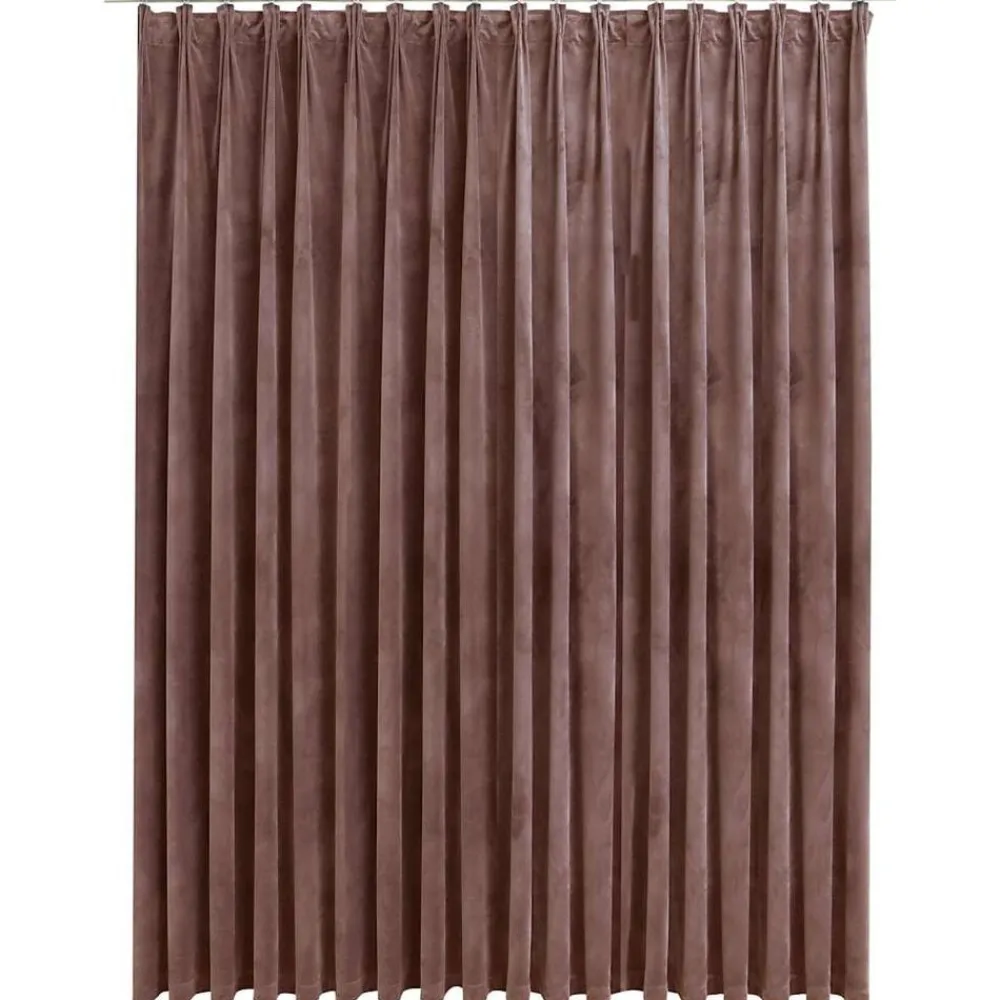 Woon- & Tuinaccessoires*vidaXL Gordijn verduisterend met haken 290x245 cm fluweel Antiekroze