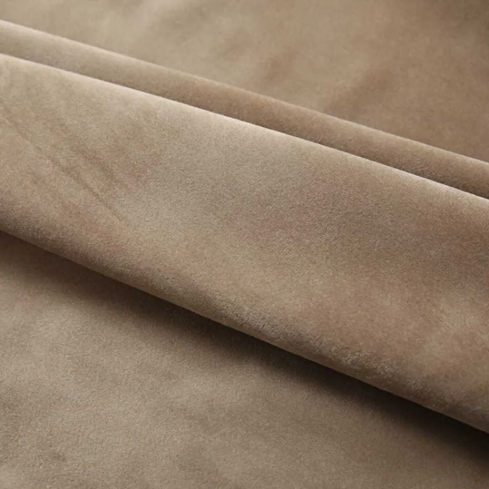 Woon- & Tuinaccessoires*vidaXL Gordijn verduisterend met haken 290x245 cm fluweel Beige