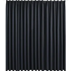 Woon- & Tuinaccessoires*vidaXL Gordijn verduisterend met haken 290x245 cm Zwart