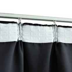 Woon- & Tuinaccessoires*vidaXL Gordijn verduisterend met haken 290x245 cm Zwart