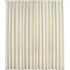 Woon- & Tuinaccessoires*vidaXL Gordijn verduisterend met haken 290x245 cm fluweel crème Crème