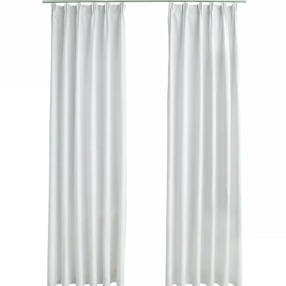 Woon- & Tuinaccessoires*vidaXL Gordijnen verduisterend met haken 2 st 140x175 cm Gebroken wit