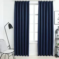 Gordijnen verduisterend met haken 2 st 140x175 cm>vidaXL Hot