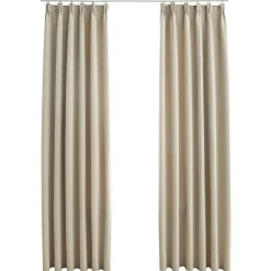 Gordijnen verduisterend met haken 2 st 140x175 cm>vidaXL Online