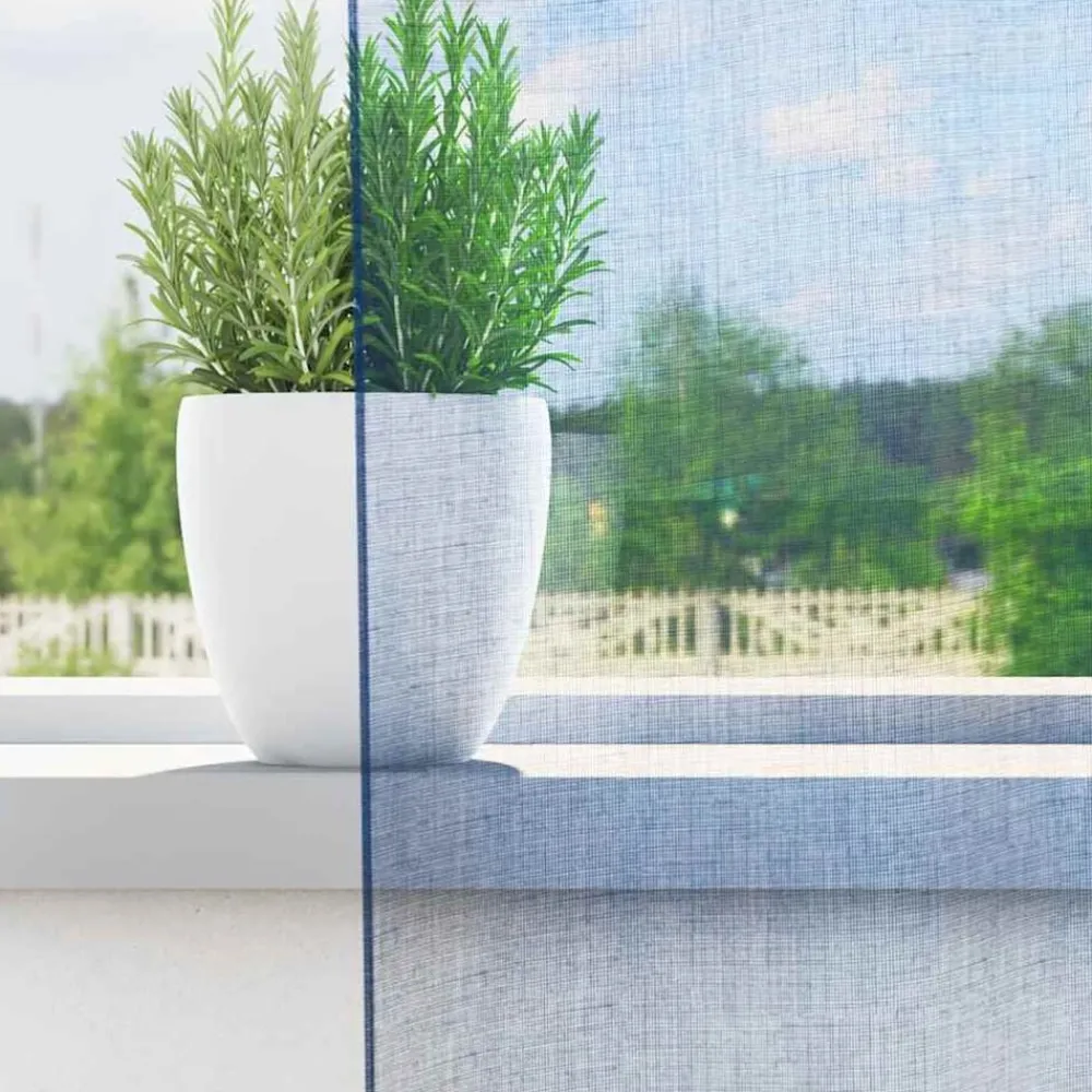 Woon- & Tuinaccessoires*vidaXL Gordijnen voile met roedezakken 2 st koningsblauw