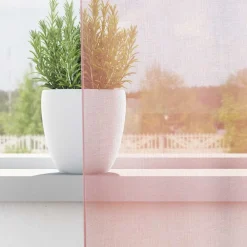 Woon- & Tuinaccessoires*vidaXL Gordijnen voile met doorvoertules 2 st 140x140 cm lichtroze