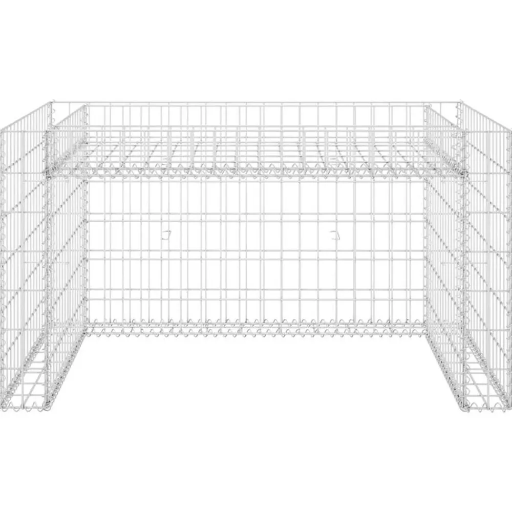 Tuin & Gazon*vidaXL Grasmaaieroverkapping met plantenbak 110x80x60cm staaldraad