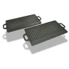 Keuken & Eetkamer*vidaXL Grillplaat gietijzer dubbelzijdig 38x23 cm 2 st