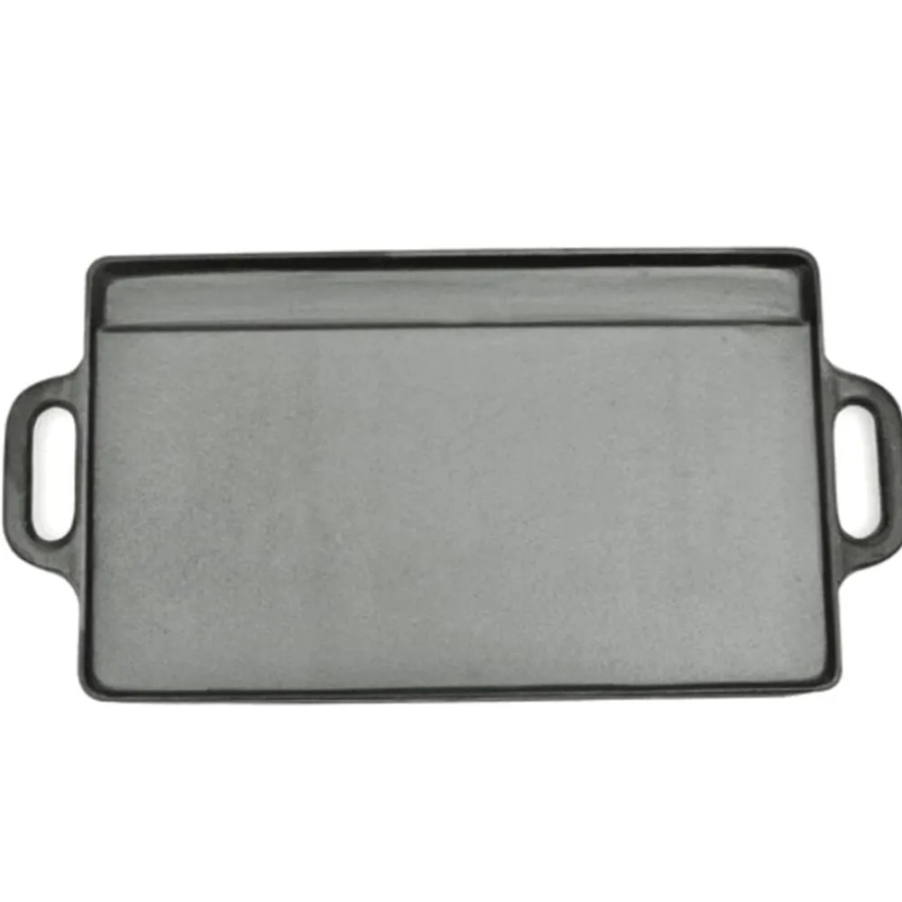 Keuken & Eetkamer*vidaXL Grillplaat gietijzer dubbelzijdig 38x23 cm 2 st