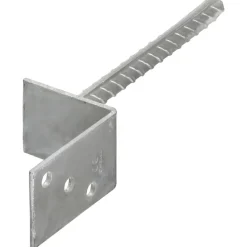 Bouwbeslag*vidaXL Grondankers 6 st 8x6x30 cm gegalvaniseerd staal zilverkleurig