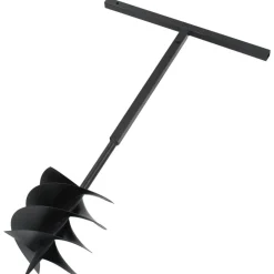 Gereedschap*vidaXL Grondboor met handvat 250 mm met verlengbuis 12 m staal