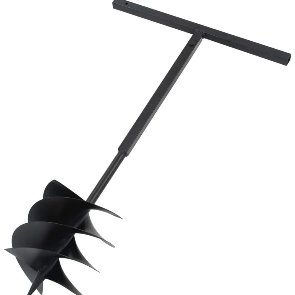 Gereedschap*vidaXL Grondboor met handvat 250 mm met verlengbuis 4 m staal