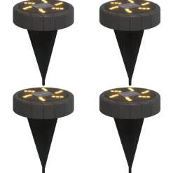Grondlampen 4 st solar met grondpennen warmwit>vidaXL