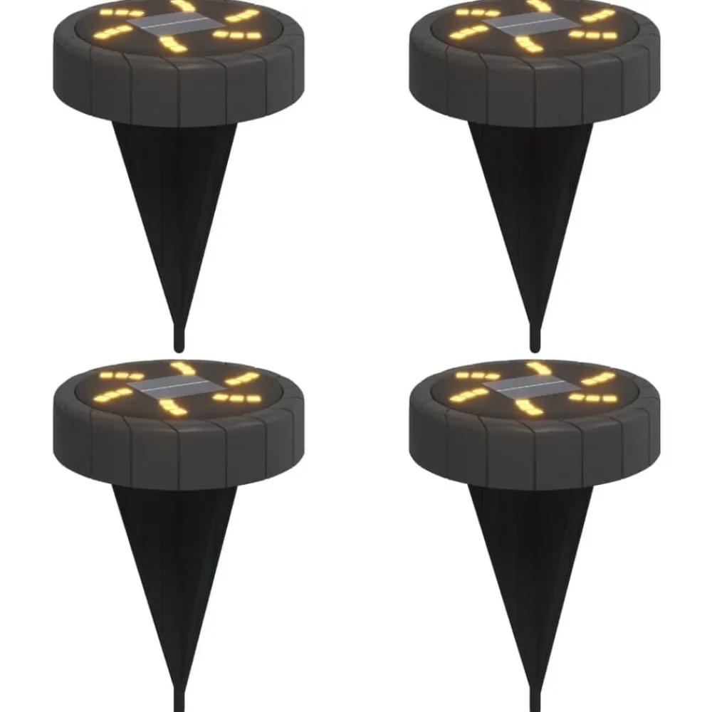 Grondlampen 4 st solar met grondpennen warmwit>vidaXL