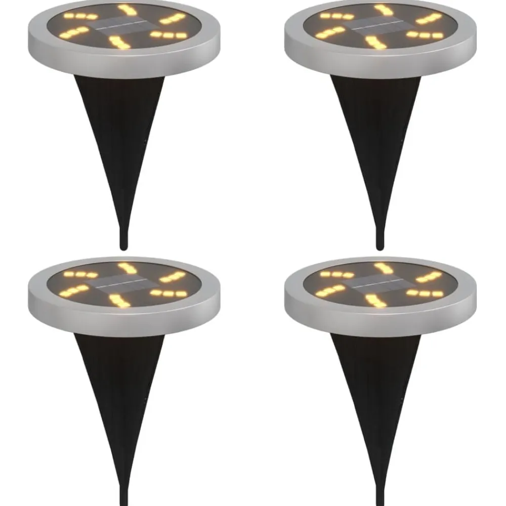 Grondlampen 4 st solar met grondpennen warmwit>vidaXL New