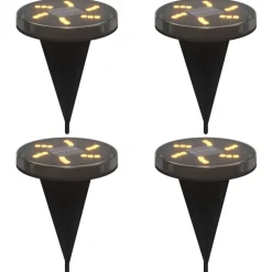 Grondlampen 4 st solar met grondpennen warmwit>vidaXL