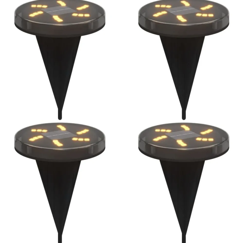 Grondlampen 4 st solar met grondpennen warmwit>vidaXL