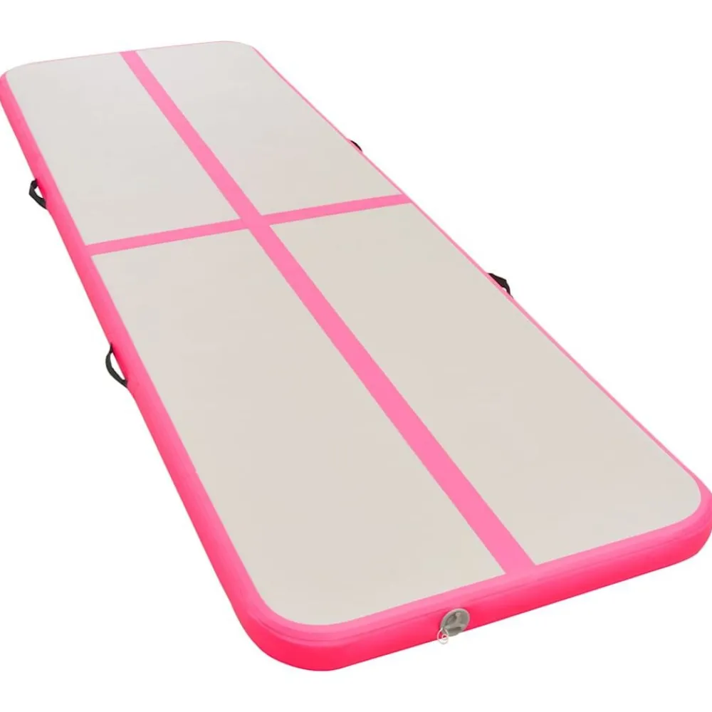 Gymnastiekmat met pomp opblaasbaar 300x100x10 cm PVC>vidaXL