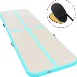 Gymnastiekmat met pomp opblaasbaar 300x100x10 cm PVC>vidaXL Online