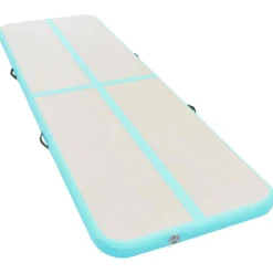 Gymnastiekmat met pomp opblaasbaar 300x100x10 cm PVC>vidaXL Online